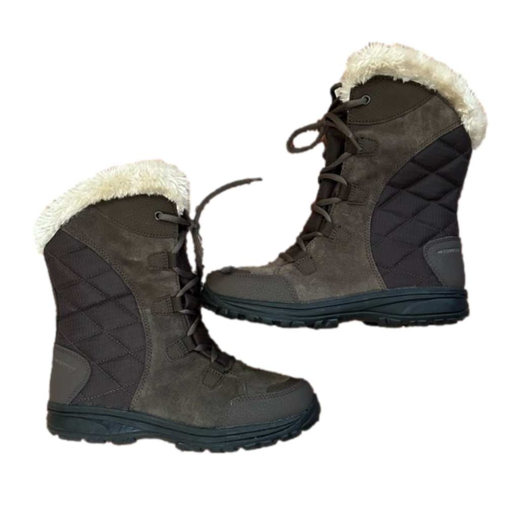 LIKE NEW Columbia Brown Omni-Grip Waterproof Snow Boots Size 7